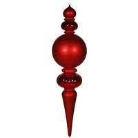 Vickerman 62" Red Shiny / Matte / Glitter Finial Ornament