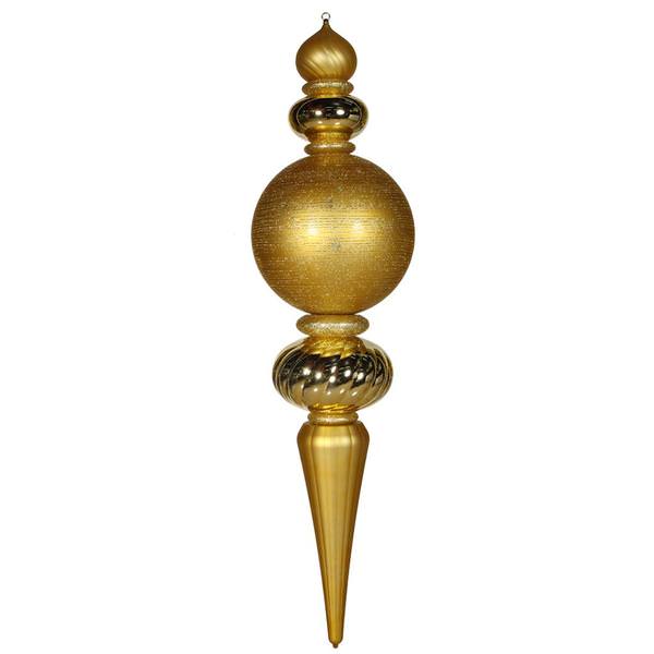 62" Gold Shiny / Matte / Glitter Finial Ornament
