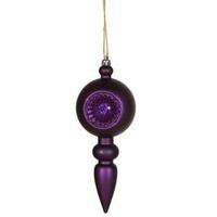 Vickerman 8" Purple Matte Glitter Old-Fashioned Finial Ornament
