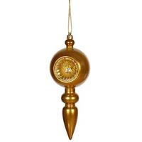 Vickerman 8" Antique Gold Old-Fashioned Matte Glitter Finial Ornament
