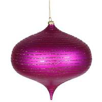 Vickerman 6.3" Cerise Matte Glitter Smooth Onion Ornament