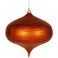 Vickerman 6.3" Burnished Orange Matte Glitter Smooth Onion Ornament