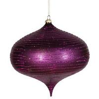 Vickerman 6.3" Plum Matte-Glitter Onion Ornament