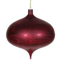 Vickerman 8" Burgundy Matte Glitter Onion Ornament