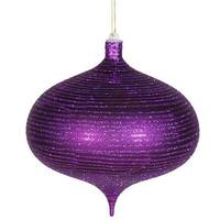 Vickerman 8" Purple Matte Glitter Onion Ornament