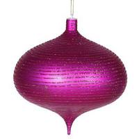 Vickerman 8" Cerise Matte Glitter Onion Ornament