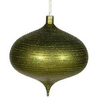 Vickerman 8" Dark Olive Matte Glitter Onion Ornament