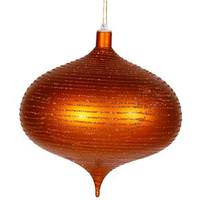 Vickerman 8" Burnished Orange Matte Glitter Onion Ornament