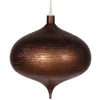 Vickerman 8" Chocolate Matte Glitter Onion Ornament
