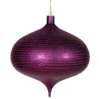 Vickerman 8" Plum Matte-Glitter Onion Ornament