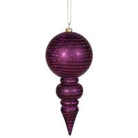 Vickerman 7" Plum Matte Glitter Finial Ornament