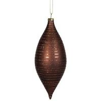 Vickerman 7" Chocolate Matte Glitter Drop Ornament
