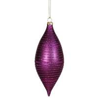 Vickerman 7" Plum Drop Matte Glitter Ornament