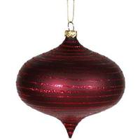 Vickerman 4" Burgundy Matte Glitter Onion Ornament