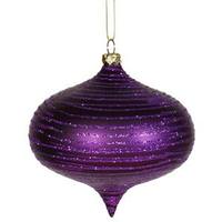 Vickerman 4" Purple Matte Glitter Onion Ornament