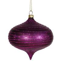 Vickerman 4" Plum Matte Glitter Onion Ornament