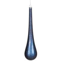 Vickerman 12" Sea Blue Matte Glitter Teardrop Ornament
