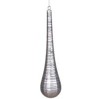 Vickerman 12" Pewter Matte Glitter Teardrop Ornament