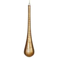 Vickerman 16.5" Antique Gold Matte Glitter Teardrop Ornament