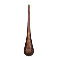 Vickerman 16.5" Chocolate Matte Glitter Teardrop Ornament