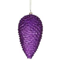 Vickerman 7" Purple Matte-Glitter Pinecone Ornament