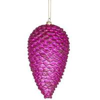 Vickerman 10" Cerise Matte Glitter Pine Cone Ornament