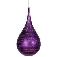 Vickerman 4" Purple Matte Glitter Onion Drop Ornament