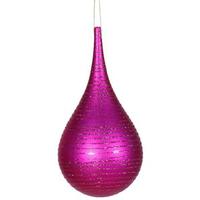 Vickerman 4" Cerise Matte Glitter Onion Drop Ornament