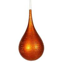 Vickerman 4" Burnished Orange Matte Glitter Onion Drop Ornament