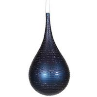 Vickerman 4" Sea Blue Matte Glitter Onion Drop Ornament