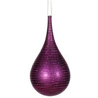 Vickerman 4" Plum Matte-Glitter Onion Drop Ornament