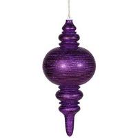 Vickerman 13" Purple Matte Glitter Finial Ornament