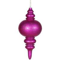 Vickerman 13" Cerise Matte Glitter Finial Ornament