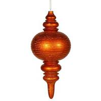 Vickerman 13" Burnished Orange Matte Glitter Finial Ornament