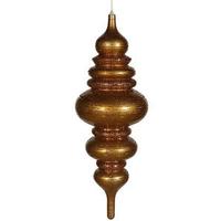Vickerman 23" Antique Gold Matte Glitter Brushed Finial Ornament