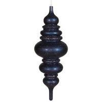 Vickerman 23" Sea Blue Matte Glitter Brushed Finial Ornament