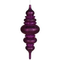 Vickerman 23" Plum Matte Glitter Finial Ornament