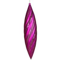 Vickerman 25" Cerise Matte Glitter Swirl Drop Ornament