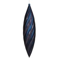 Vickerman 25" Sea Blue Matte Glitter Swirl Drop Ornament