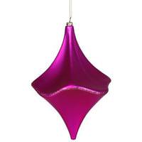 Vickerman 8" Cerise Matte Glitter Cut Drop Ornament
