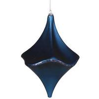 Vickerman 8" Sea Blue Matte Glitter Cut Drop Ornament