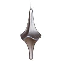Vickerman 12" Pewter Matte Glitter Cut Drop Ornament
