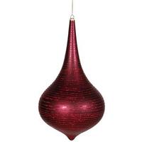 Vickerman 12" Burgundy Matte Glitter Onion Drop Ornament