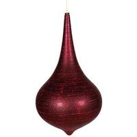 Vickerman 24" Burgundy Matte Glitter Onion Drop Ornament