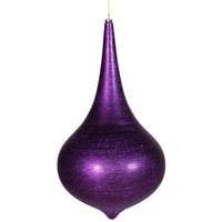 Vickerman 24" Purple Matte Glitter Onion Drop Ornament