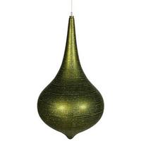 Vickerman 24" Dark Olive Matte Glitter Onion Drop Ornament