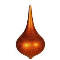 Vickerman 24" Burnished Orange Matte Glitter Onion Drop Ornament