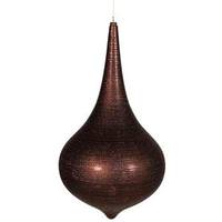 Vickerman 24" Chocolate Matte Glitter Onion Drop Ornament