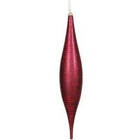 Vickerman 13" Burgundy Matte Glitter Skinny Drop Ornament