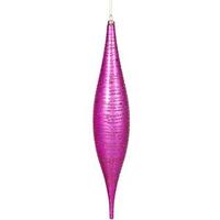 Vickerman 13" Cerise Matte Glitter Skinny Drop Ornament